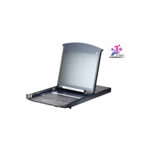 ATEN | 19" 16 Port  cat5 Dual Rail LCD Over IP KVM Switch- Local and Remote Shared Bus | KL1116VN-AXA-AE