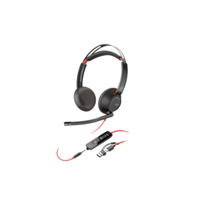 Poly Blackwire 5220 Stereo | USB-C Headset +3.5mm Plug +USB-C/A Adapter | Bulk | 8X231A6