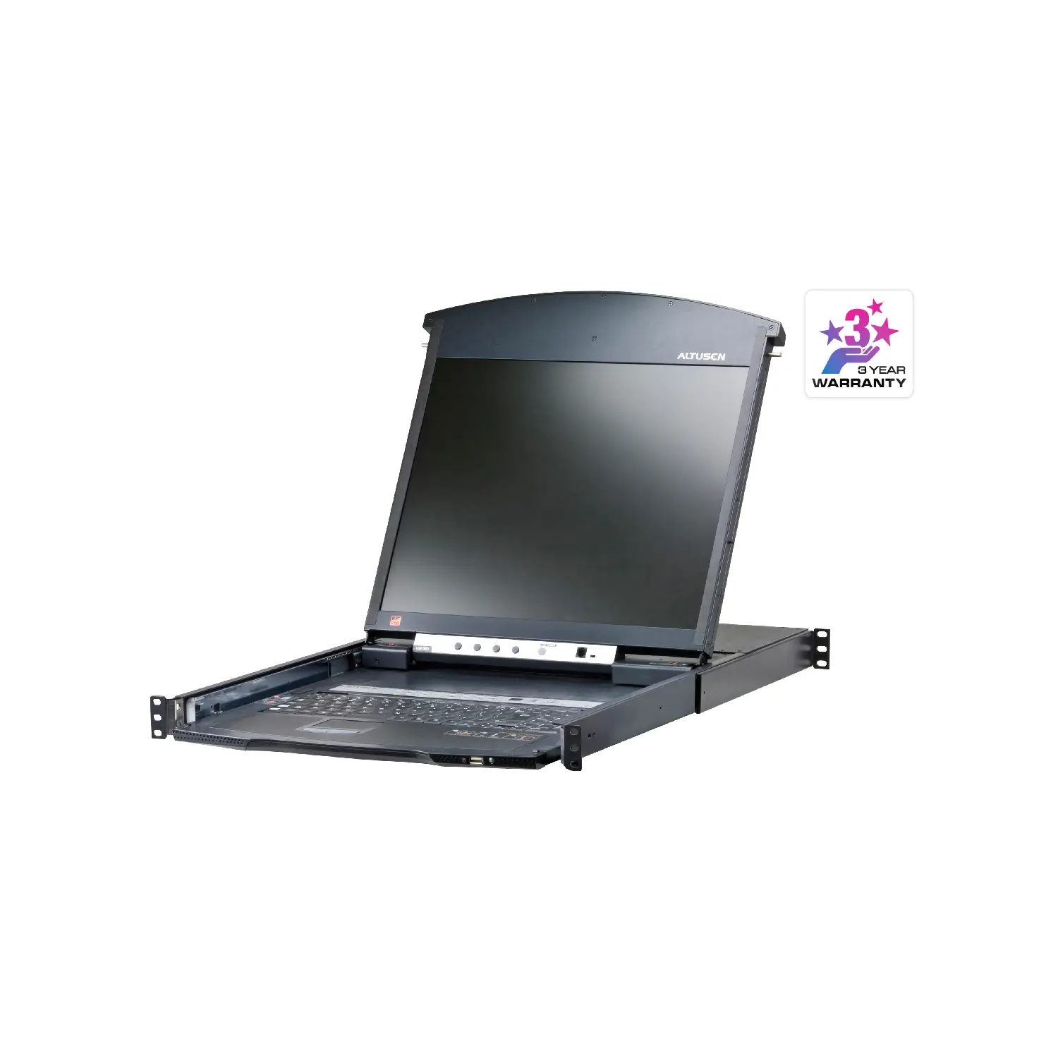 ATEN | 19″ 16 Port  cat5 Dual Rail LCD Over IP KVM Switch- Local and Remote Shared Bus | KL1516AIN-AXA-AE