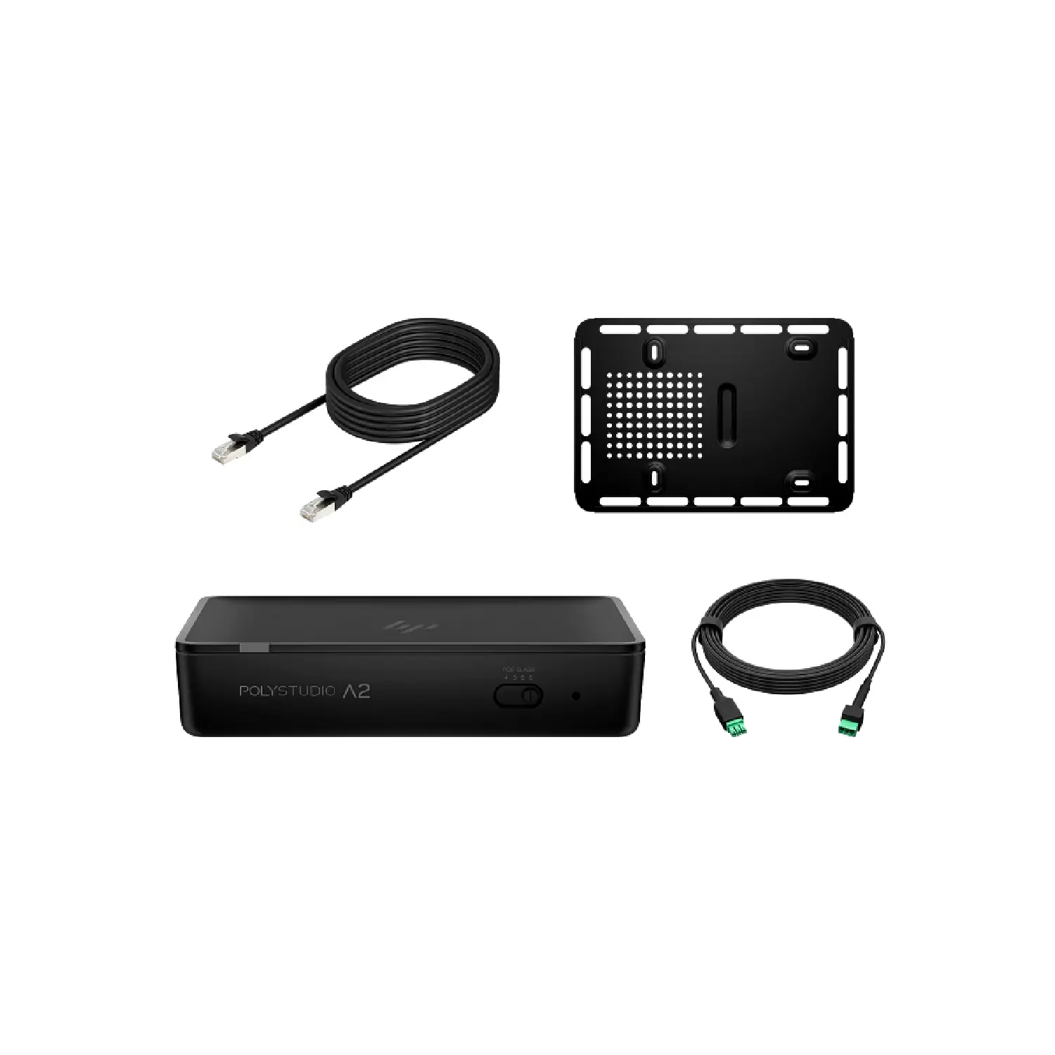HP Poly Studio A2 Audio Bridge w/ CAT6A and Mic Extension Cable and Mounting Plate (875K5AA) 2 Crystal Clear Conversations